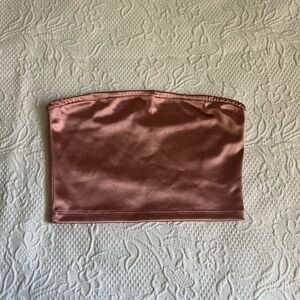 Satin Pink Tube Top